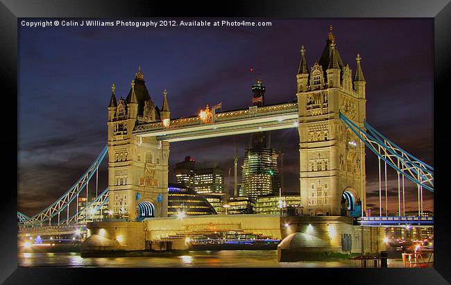 Tower Bridge And The Shard Building Framed Print by Colin Williams Photography