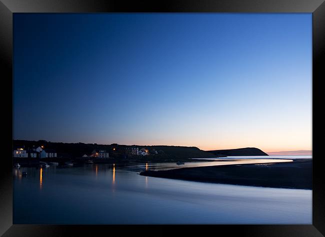 NIGHTWALK NEWPORT PEMBS #1 Framed Print by Anthony R Dudley (LRPS)
