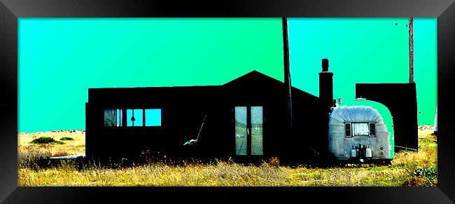 Dungeness Beach Rubber House Framed Print by Alison Jackson