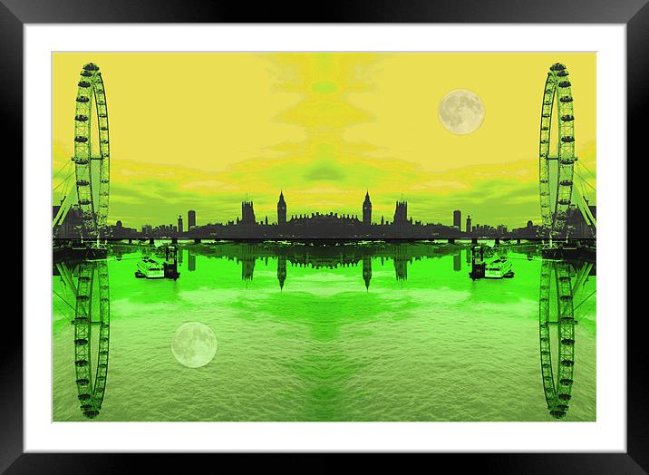 London Skyline Framed Mounted Print by David French