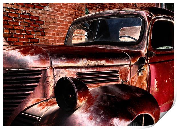 Red Truck Print by Mary Lane