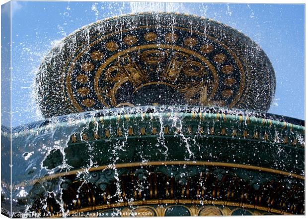 Fountain Canvas Print by John Taylor