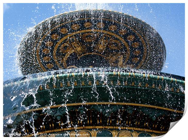 Fountain Print by John Taylor