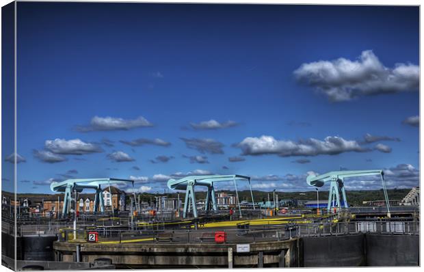 The Barrage Cardiff Bay 3 Canvas Print by Steve Purnell