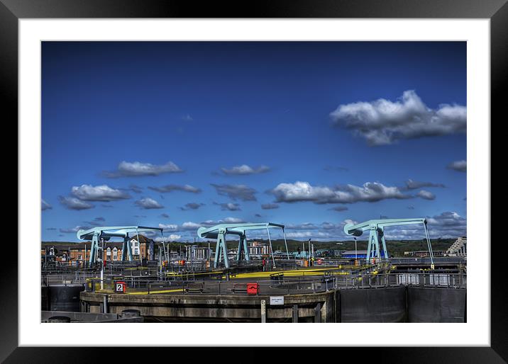 The Barrage Cardiff Bay 3 Framed Mounted Print by Steve Purnell