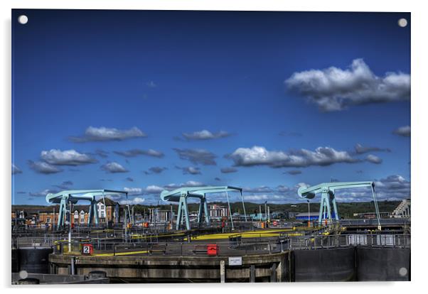 The Barrage Cardiff Bay 3 Acrylic by Steve Purnell