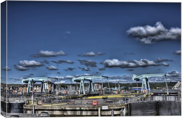 The Barrage Cardiff Bay 4 Canvas Print by Steve Purnell