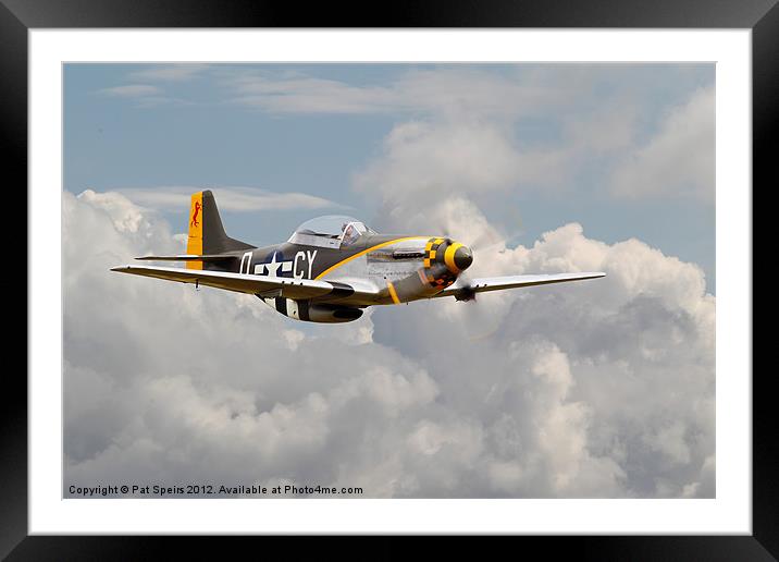 P51D Mustang - Miss Velma Framed Mounted Print by Pat Speirs