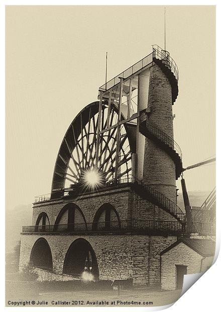 Laxey Wheel Lady Isabella Print by Julie  Chambers