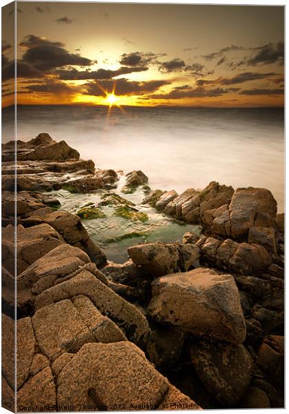 Rocky Sunset Canvas Print by Keith Thorburn EFIAP/b