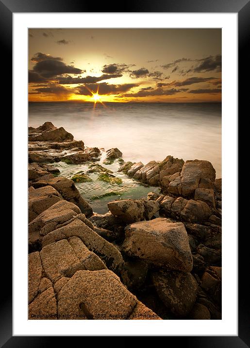 Rocky Sunset Framed Mounted Print by Keith Thorburn EFIAP/b