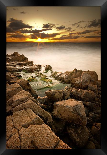 Rocky Sunset Framed Print by Keith Thorburn EFIAP/b
