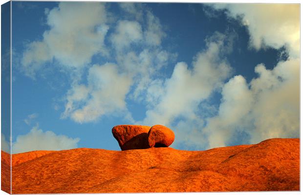 Granite rock in Namib desert Canvas Print by Michal Cerny