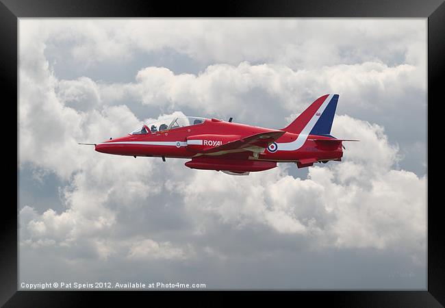 Red Arrows  HS Hawk Framed Print by Pat Speirs
