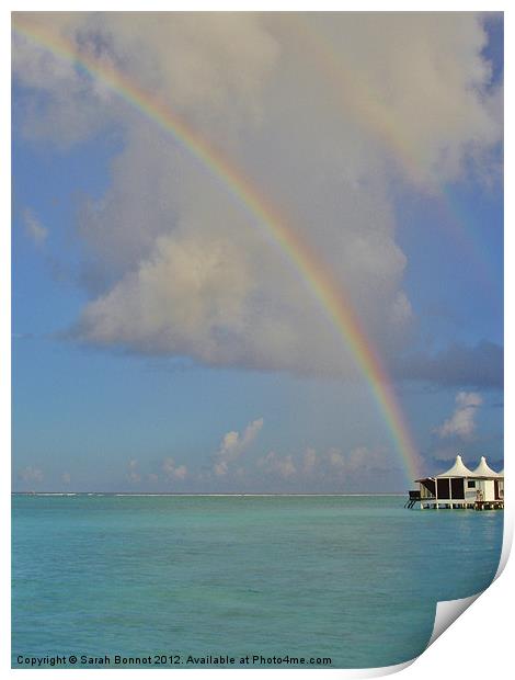 Maldives Double Rainbow Print by Sarah Bonnot