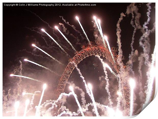 New Years The Eye London Print by Colin Williams Photography