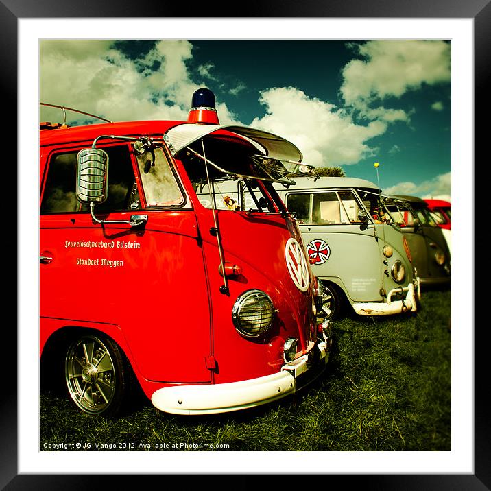 Industrial VW Camper Van Collection Framed Mounted Print by JG Mango
