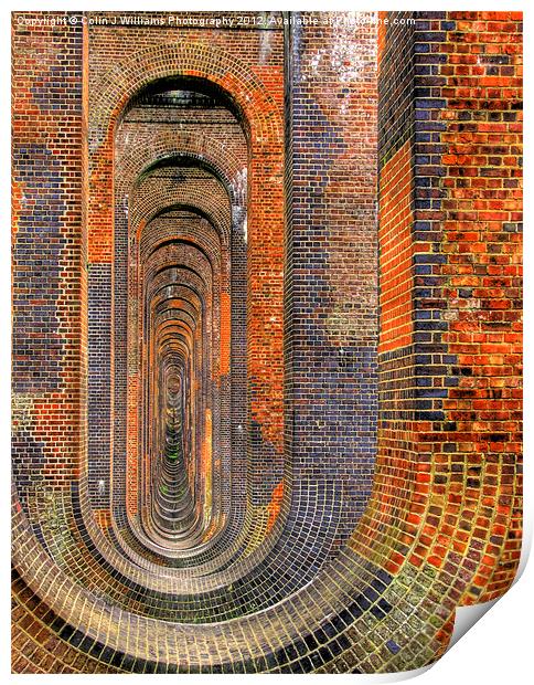 Balcombe Viaduct Pierced Piers 1 Print by Colin Williams Photography