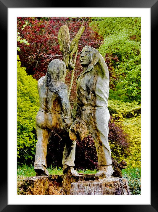 Woodland Sculpture Framed Mounted Print by Trevor Kersley RIP