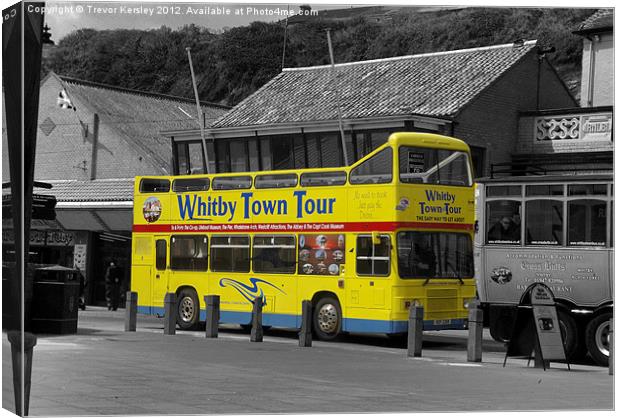 Whitby Tour Bus Canvas Print by Trevor Kersley RIP