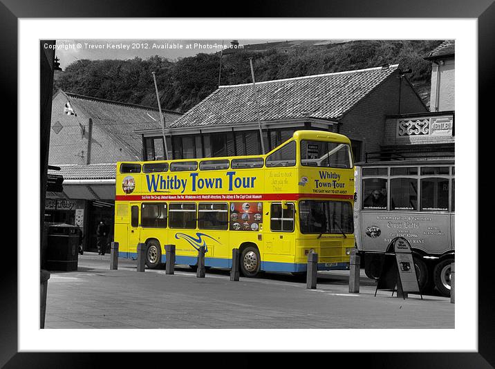 Whitby Tour Bus Framed Mounted Print by Trevor Kersley RIP