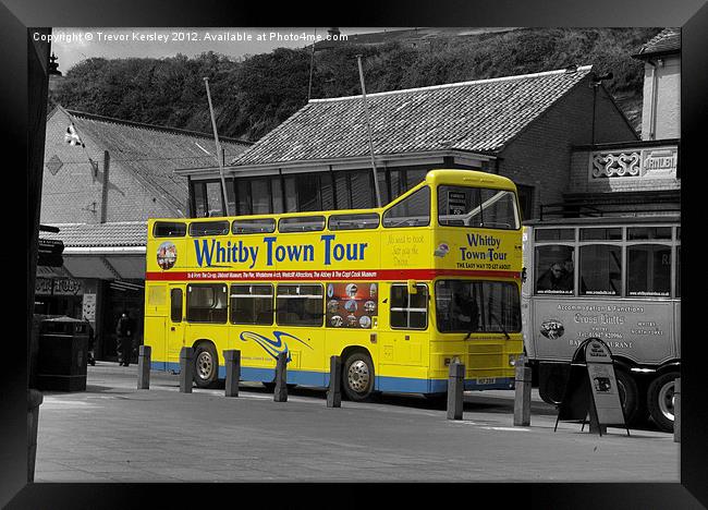 Whitby Tour Bus Framed Print by Trevor Kersley RIP