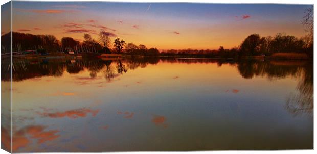 Sunset At Stanborough Canvas Print by Chris Nowicki