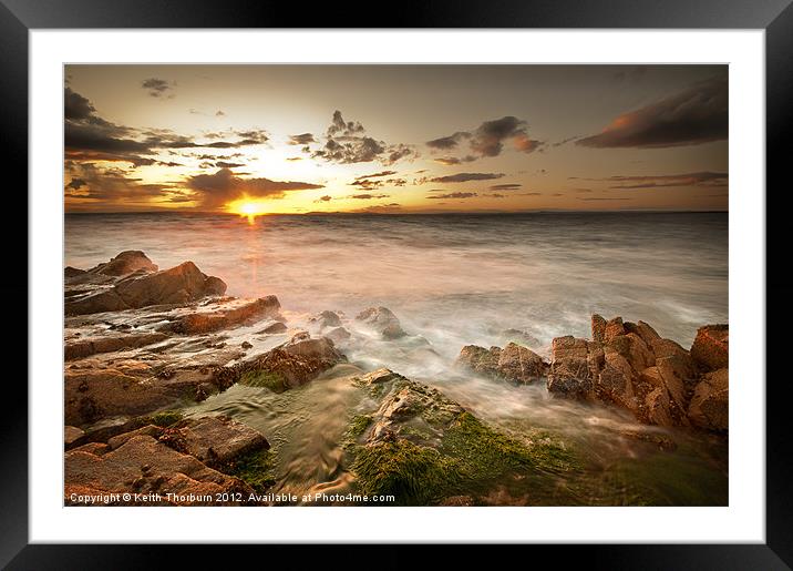 Brown Rocky Sunset Framed Mounted Print by Keith Thorburn EFIAP/b