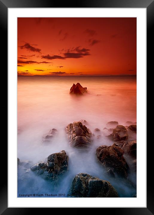 Sunset Sea Framed Mounted Print by Keith Thorburn EFIAP/b