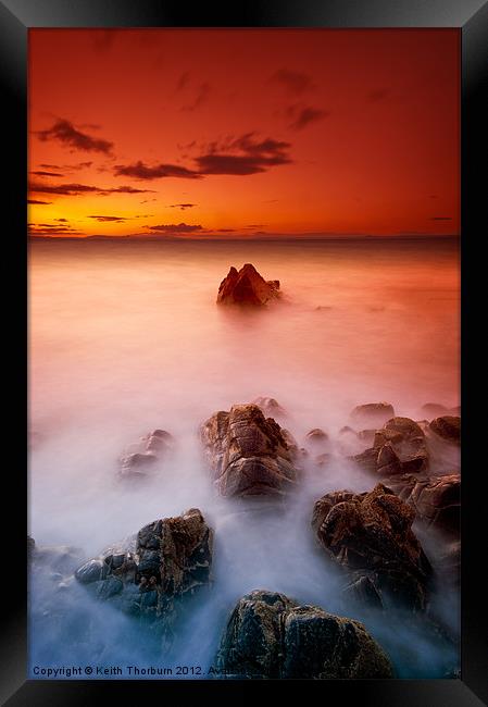 Sunset Sea Framed Print by Keith Thorburn EFIAP/b