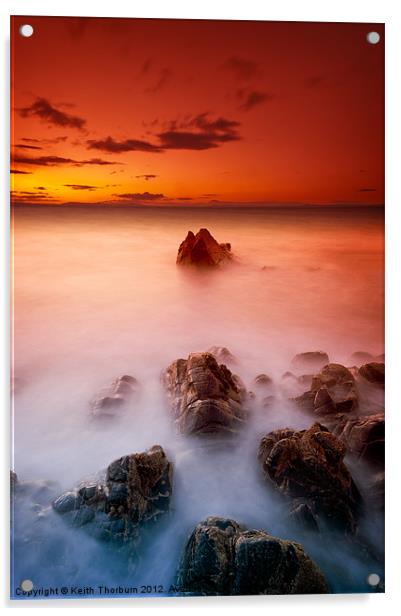Sunset Sea Acrylic by Keith Thorburn EFIAP/b