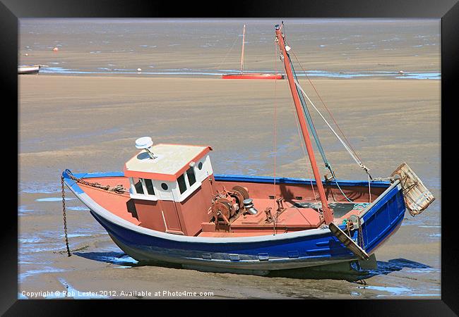 Waiting for the tide Framed Print by Rob Lester