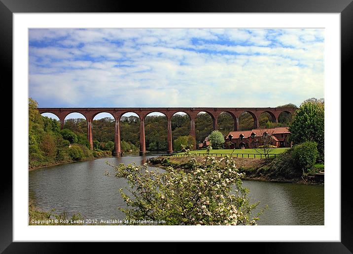 Larpool viaduct. Framed Mounted Print by Rob Lester