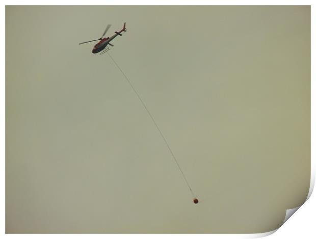 Helicopter Rescue Print by Barbara Schafer