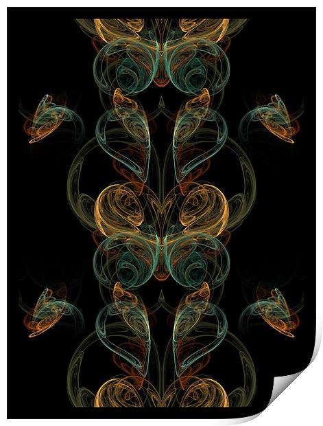 fractal butterfly Print by Heather Newton