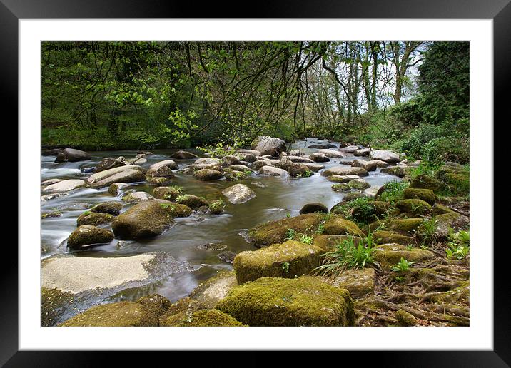 Upper reaches of the Dart Framed Mounted Print by Phil Wareham