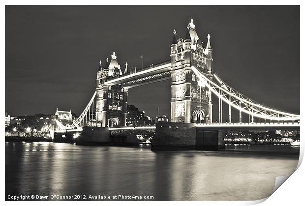 Tower Bridge at Night Print by Dawn O'Connor