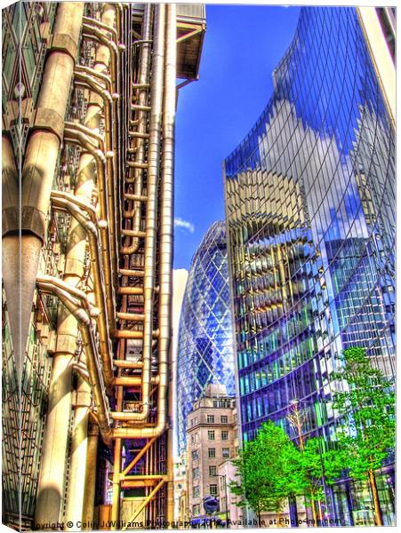 Reflections in the City of London. Canvas Print by Colin Williams Photography