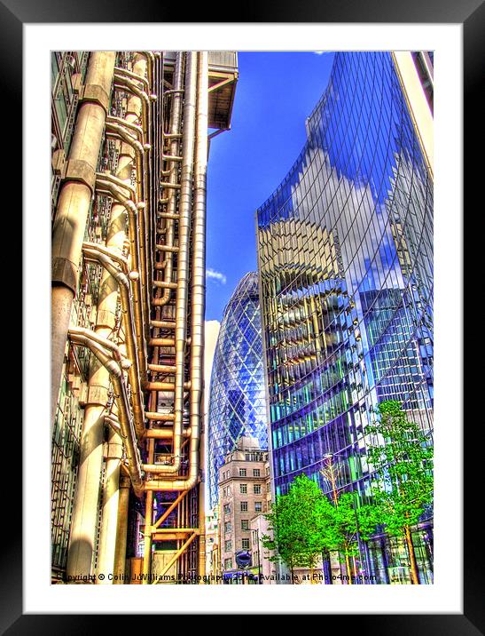 Reflections in the City of London. Framed Mounted Print by Colin Williams Photography