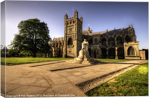 Exeter Cathedral Canvas Print by Rob Hawkins
