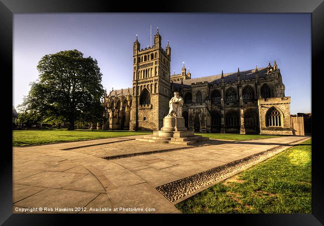 Exeter Cathedral Framed Print by Rob Hawkins