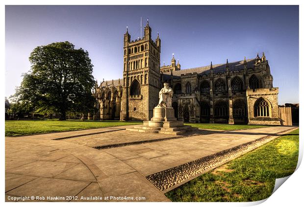 Exeter Cathedral Print by Rob Hawkins