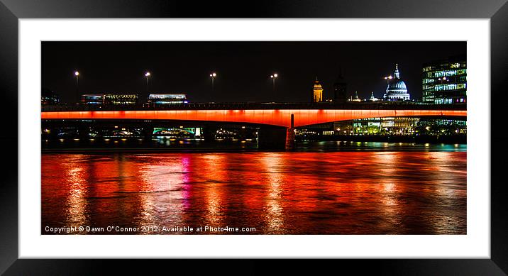 London Bridge Framed Mounted Print by Dawn O'Connor