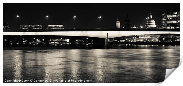 London Bridge Print by Dawn O'Connor