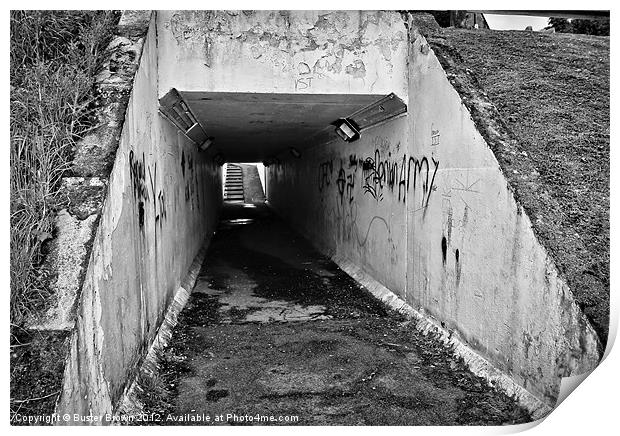 Main Road Underpass Print by Buster Brown
