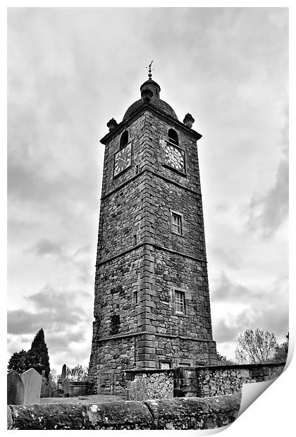 St Ninians Clock Tower Print by Buster Brown
