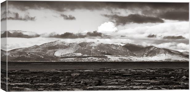 Arran in Black and White Canvas Print by Sam Smith