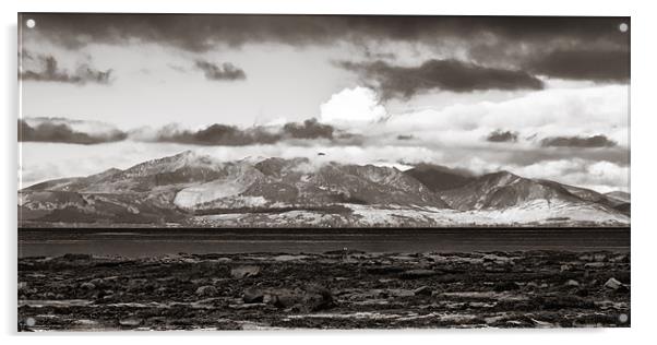 Arran in Black and White Acrylic by Sam Smith