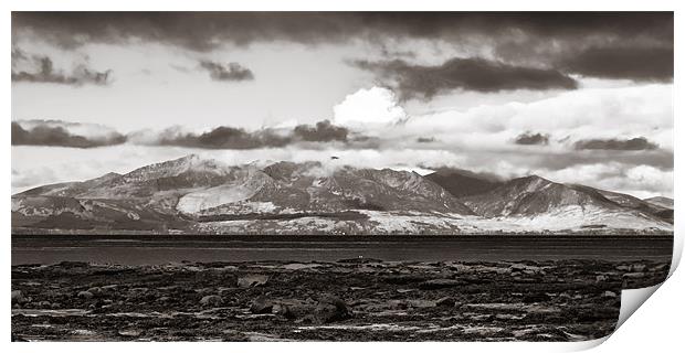 Arran in Black and White Print by Sam Smith