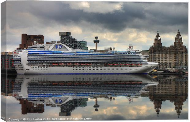 Crown Princess in the mirror Canvas Print by Rob Lester